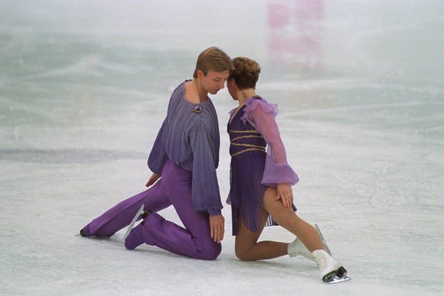 Jayne Torvill and Christopher Dean dancing the Bolero in Lillehammer in 1994 (Phil O’Brien/Empics Sport/PA)