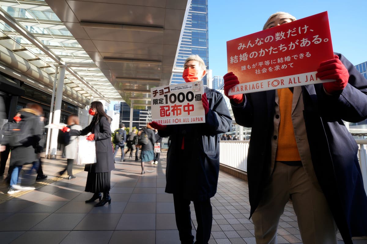 On Valentine's Day, LGBTQ+ activists in Japan call for the right for same-sex couples to marry