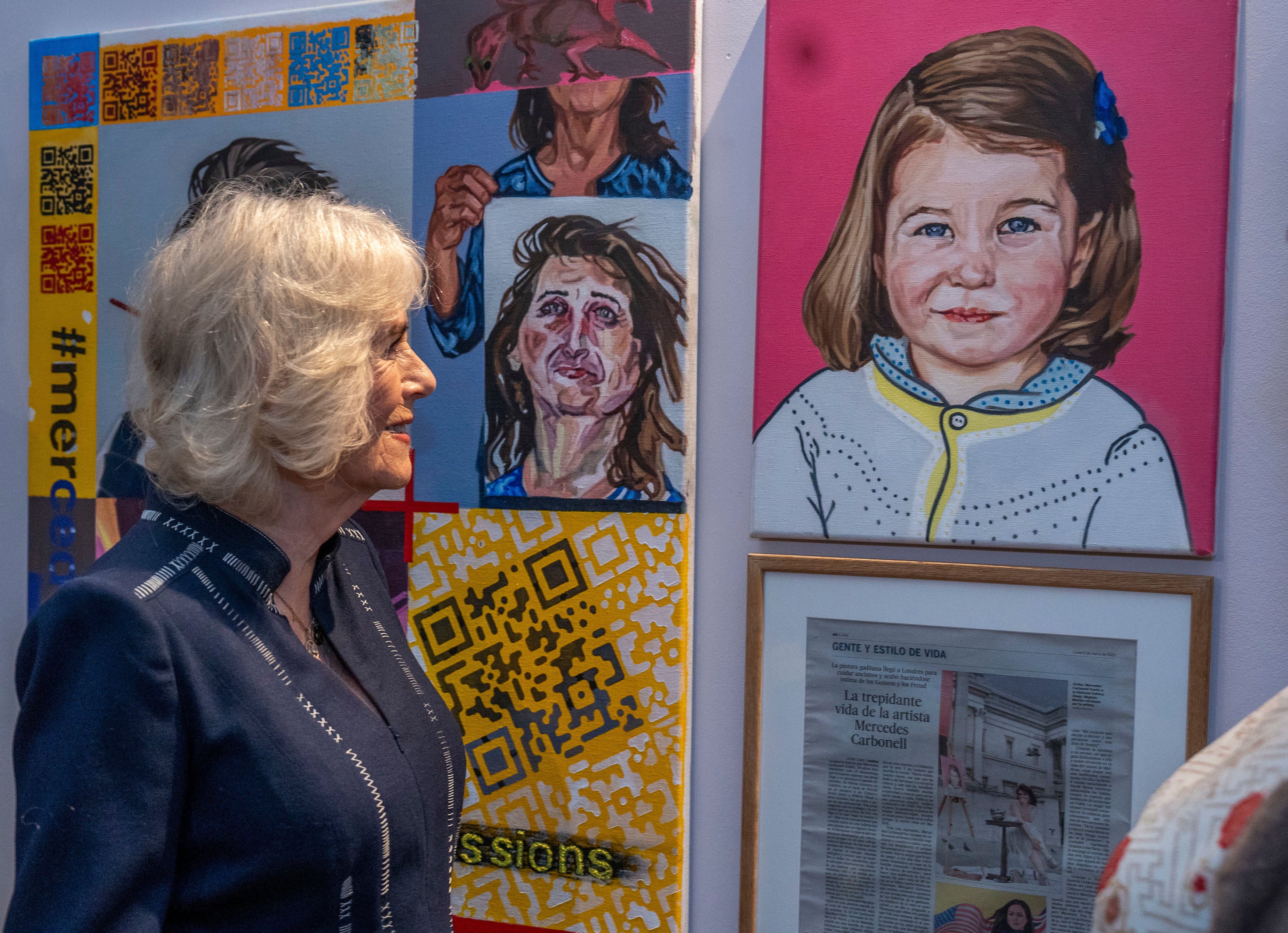 Queen Camilla spots a picture of her step-granddaughter Princess Charlotte