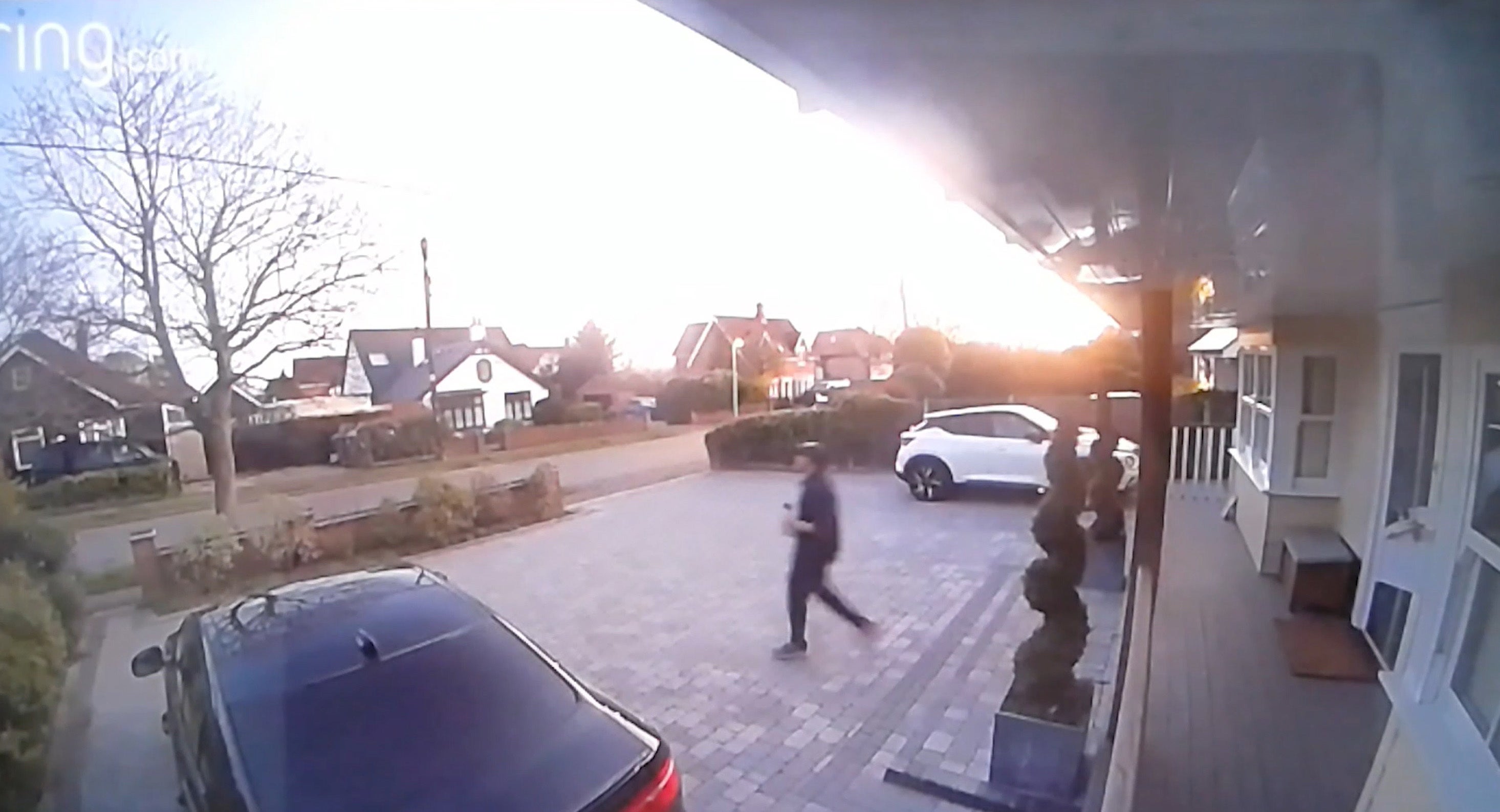 Doorbell footage showing D’Wit leaving their home on 7 April