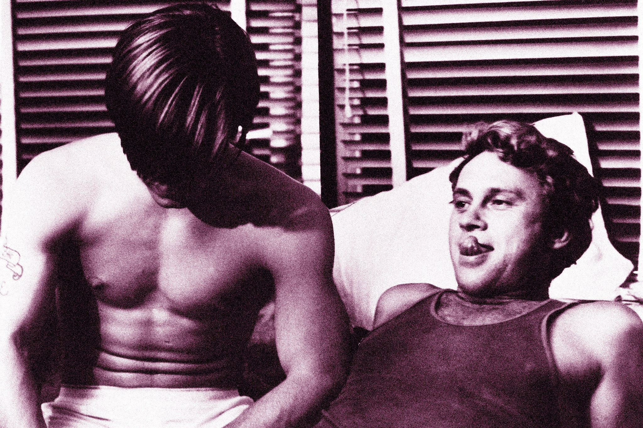 For the cover of The Smiths’ debut album, Morrissey selected a tender shot of actor and gay idol Joe Dallesandro alongside a lusty co-star, taken from Andy Warhol’s 1968 film ‘Flesh’