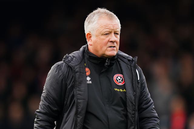 Chris Wilder has been charged with improper conduct by the Football Association (Robbie Stephenson/PA)