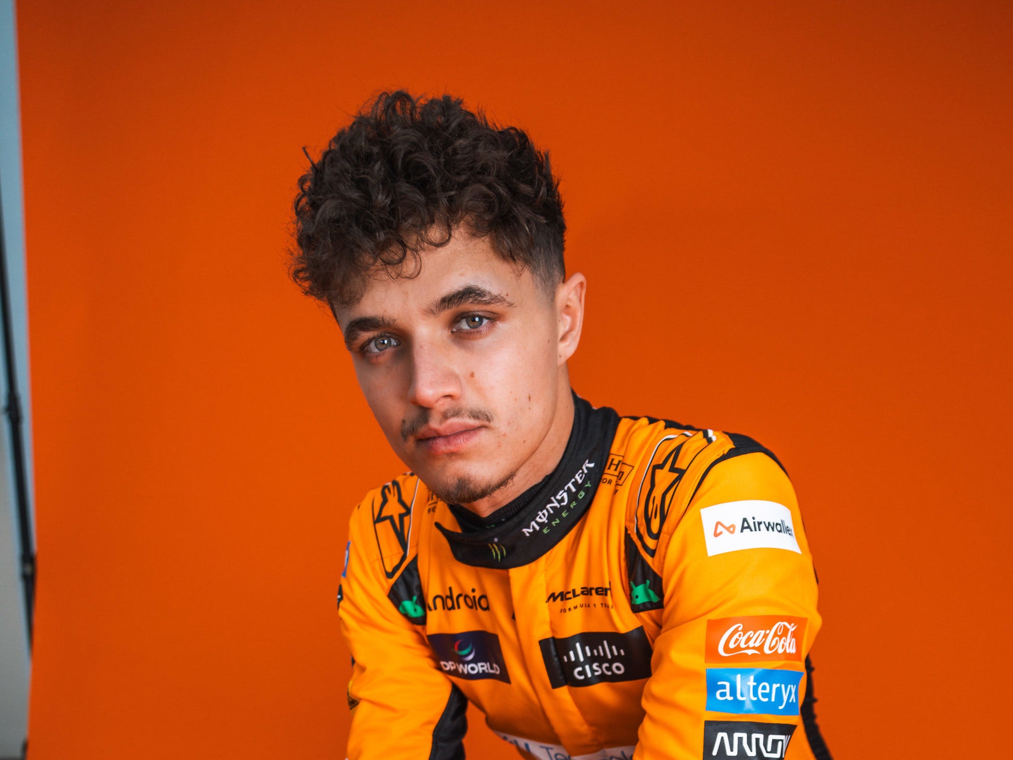 Lando Norris at the launch of the McLaren MCL38