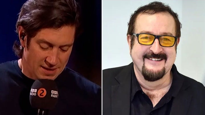 <p>Vernon Kay fights back in tears during BBC Radio 2 tribute to Steve Wright.</p>