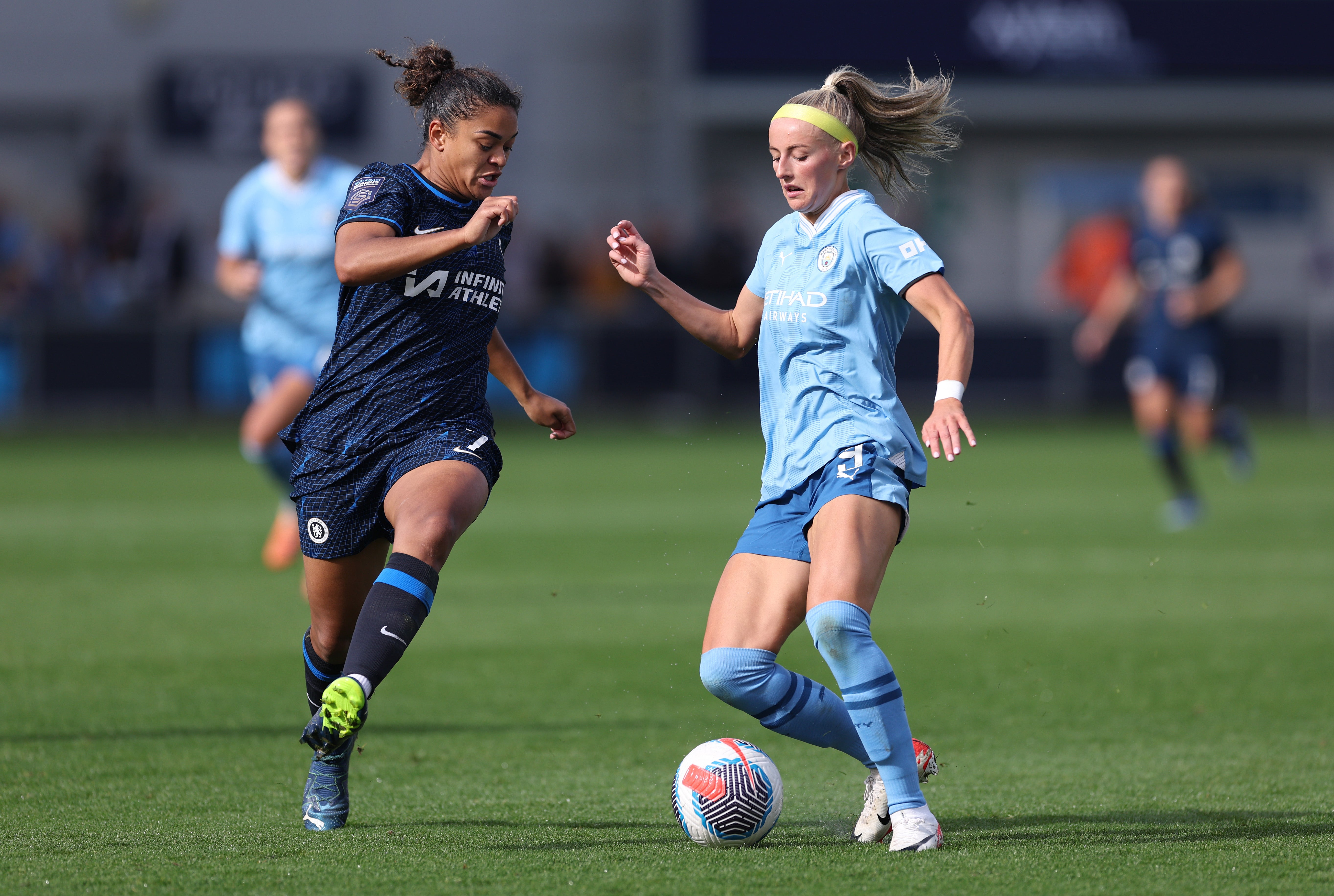 <p>Chelsea take on Man City in the WSL on Friday evening </p>