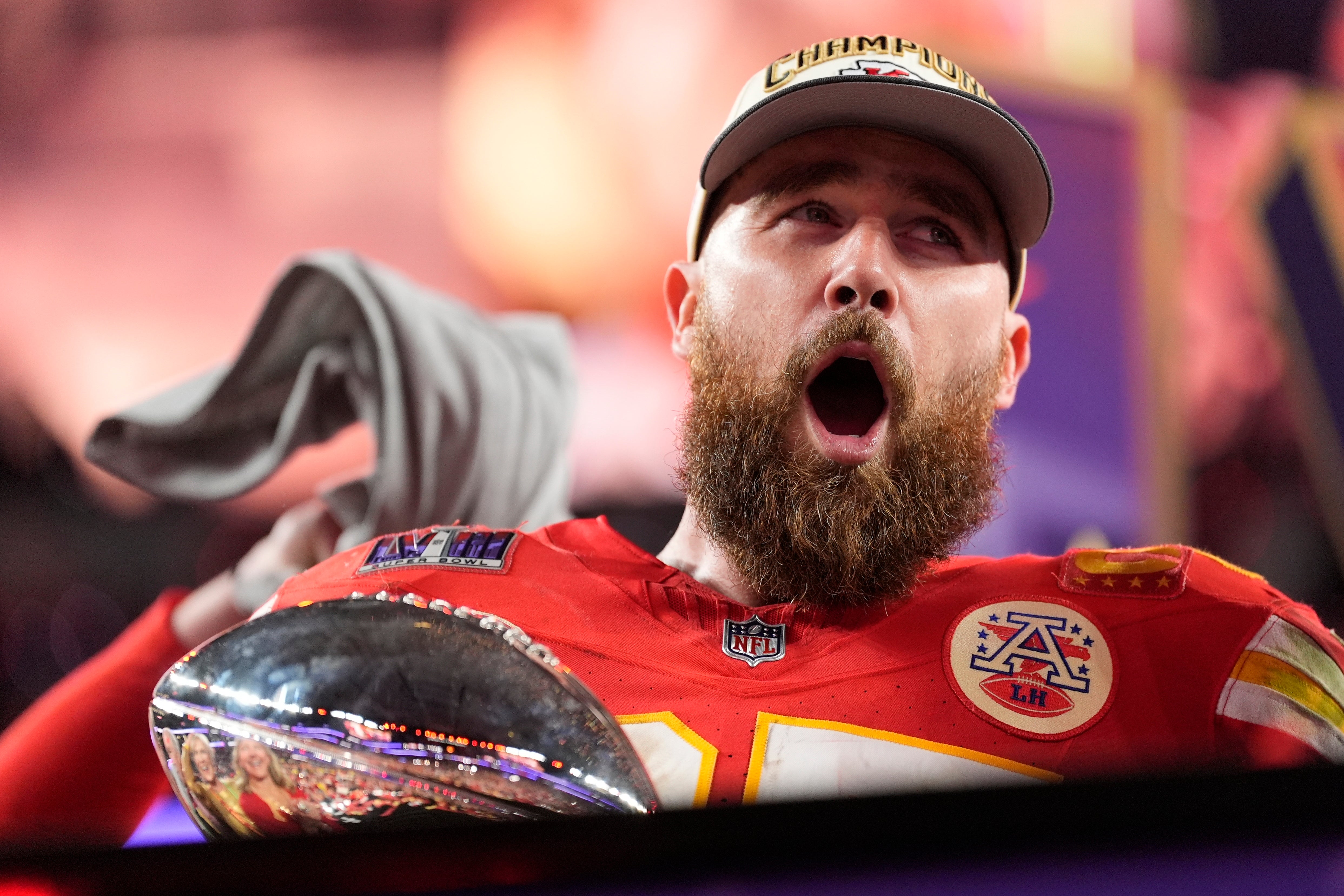 Travis Kelce won a third Super Bowl title with the Chiefs