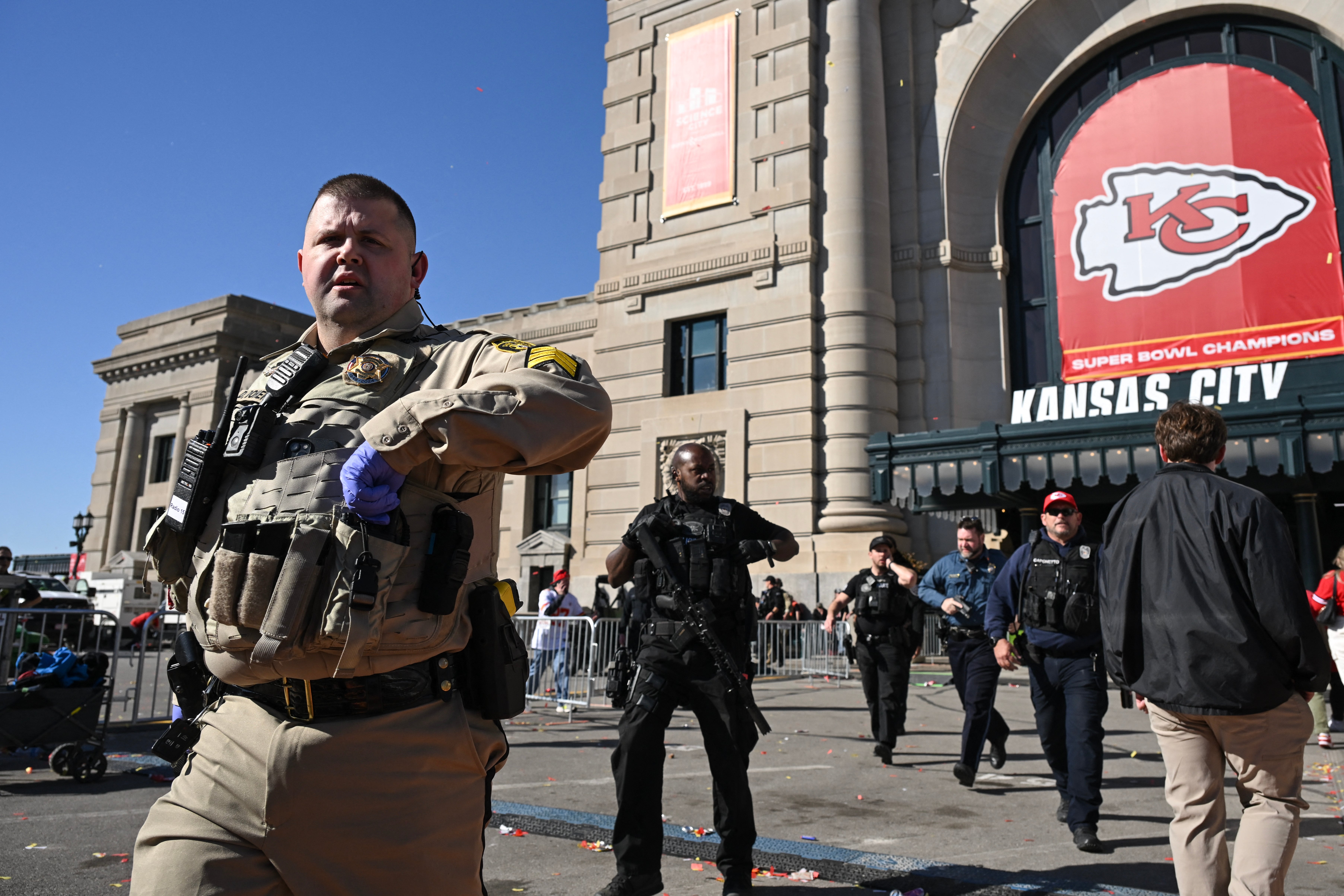 Police respond after shooting broke out west of Union Station in Kansas City, Missouri