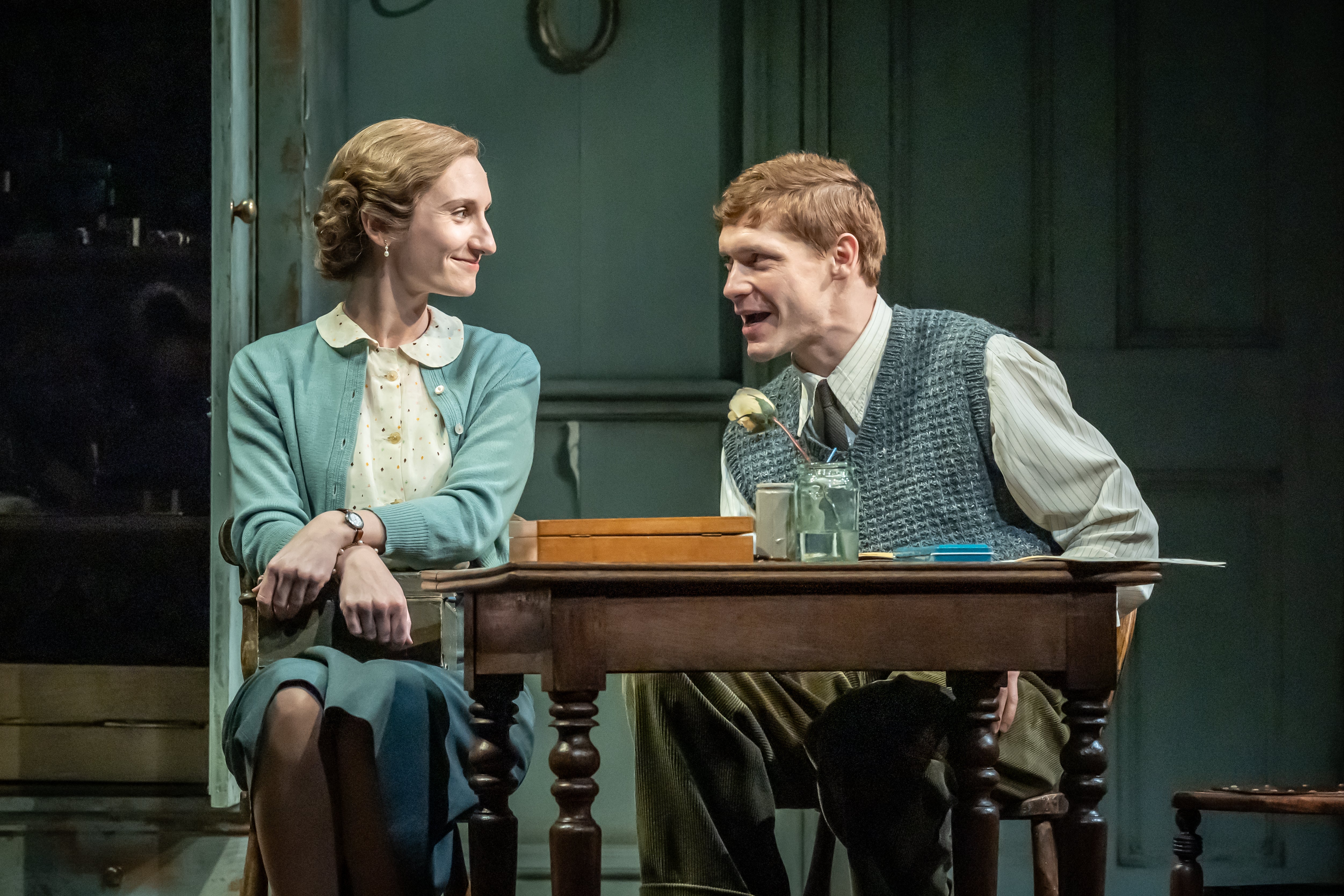 Bessie Carter (Fenny) and Billy Howle (Nicholas) in ‘Dear Octopus' at the National Theatre