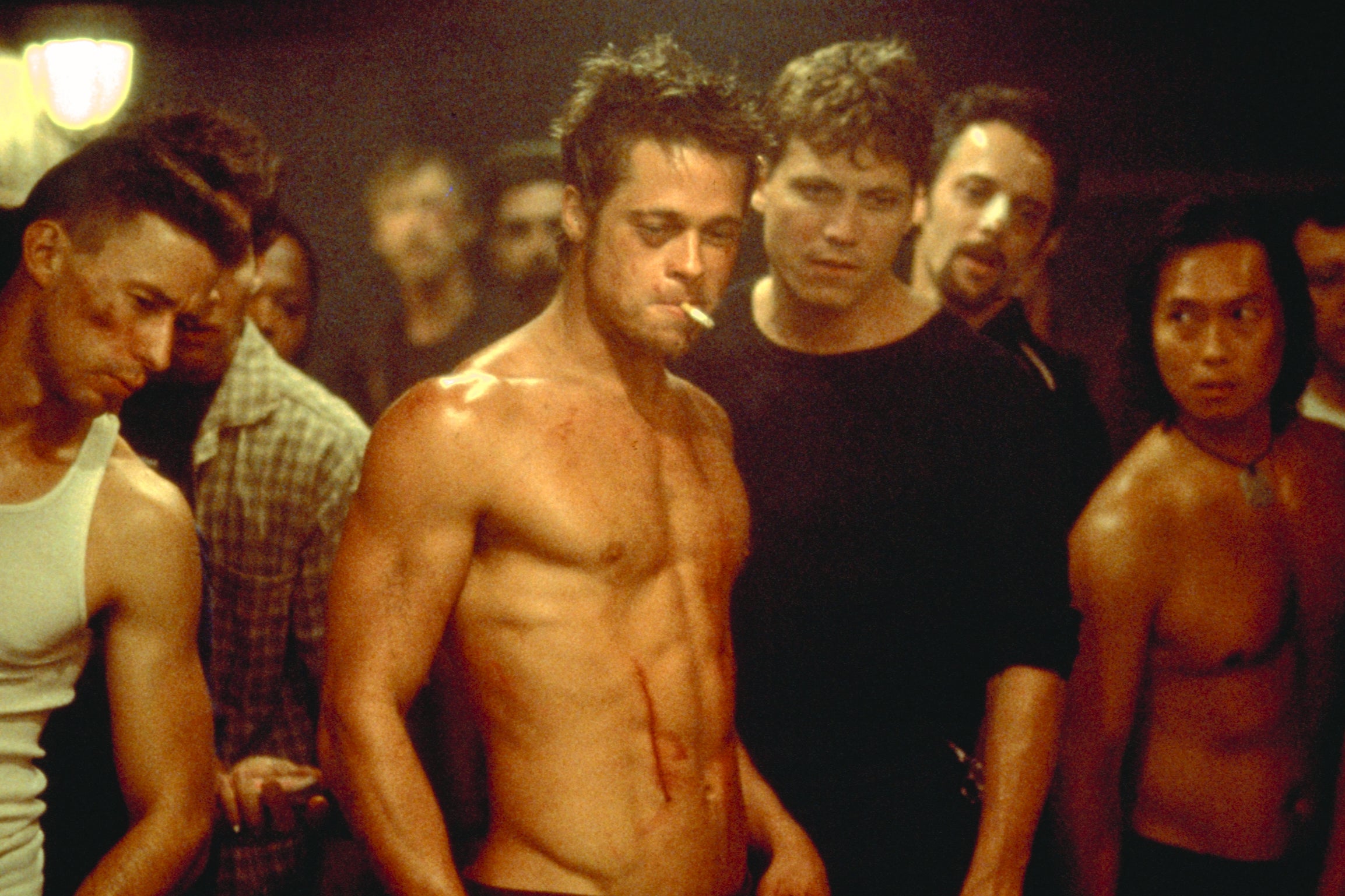 The fight stuff: Brad Pitt in David Fincher’s 1999 cult hit