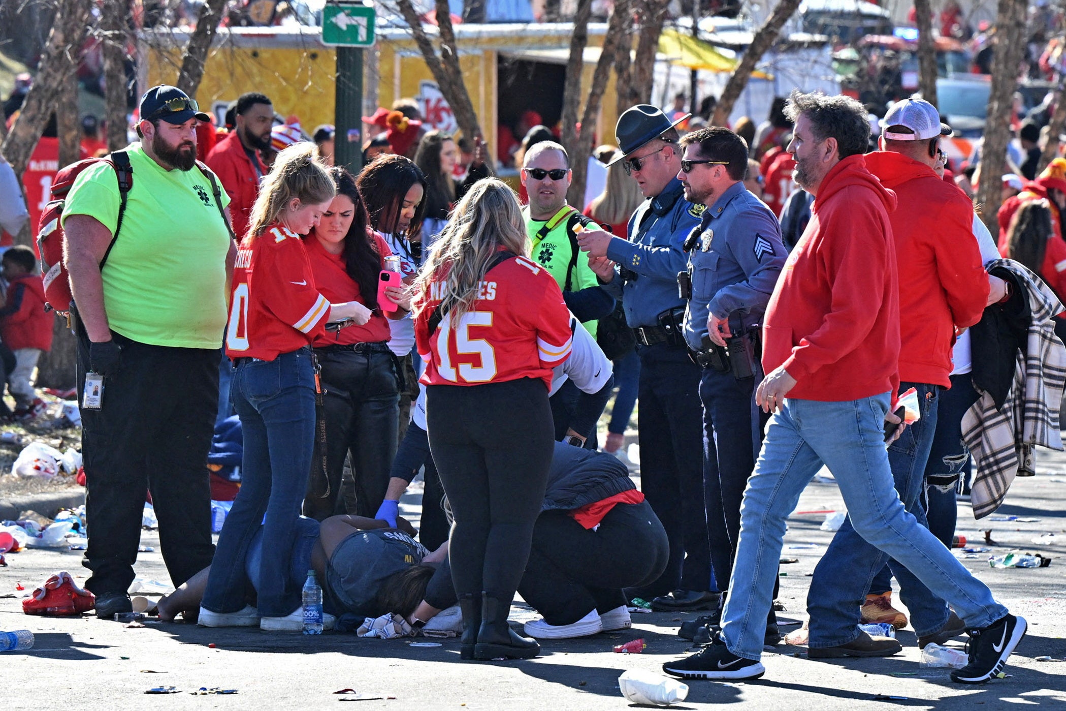 One person was shot dead and 22 were injured in Wednesday’s parade shooting