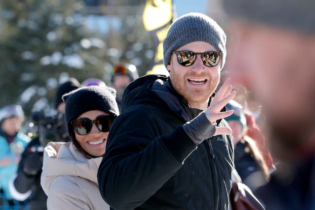<p>Prince Harry and Meghan Markle hit ski slopes on Invictus Games Canada trip.</p>
