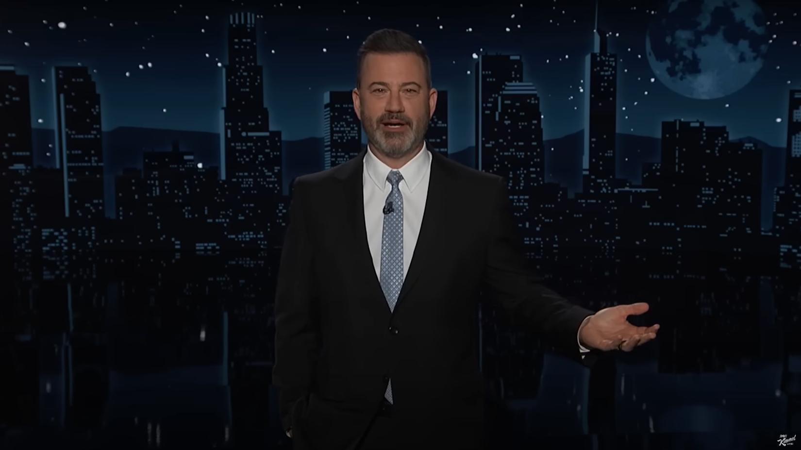 <p>Jimmy Kimmel said Trump has his ‘greasy little baby carrot fingers’ in the RNC </p>