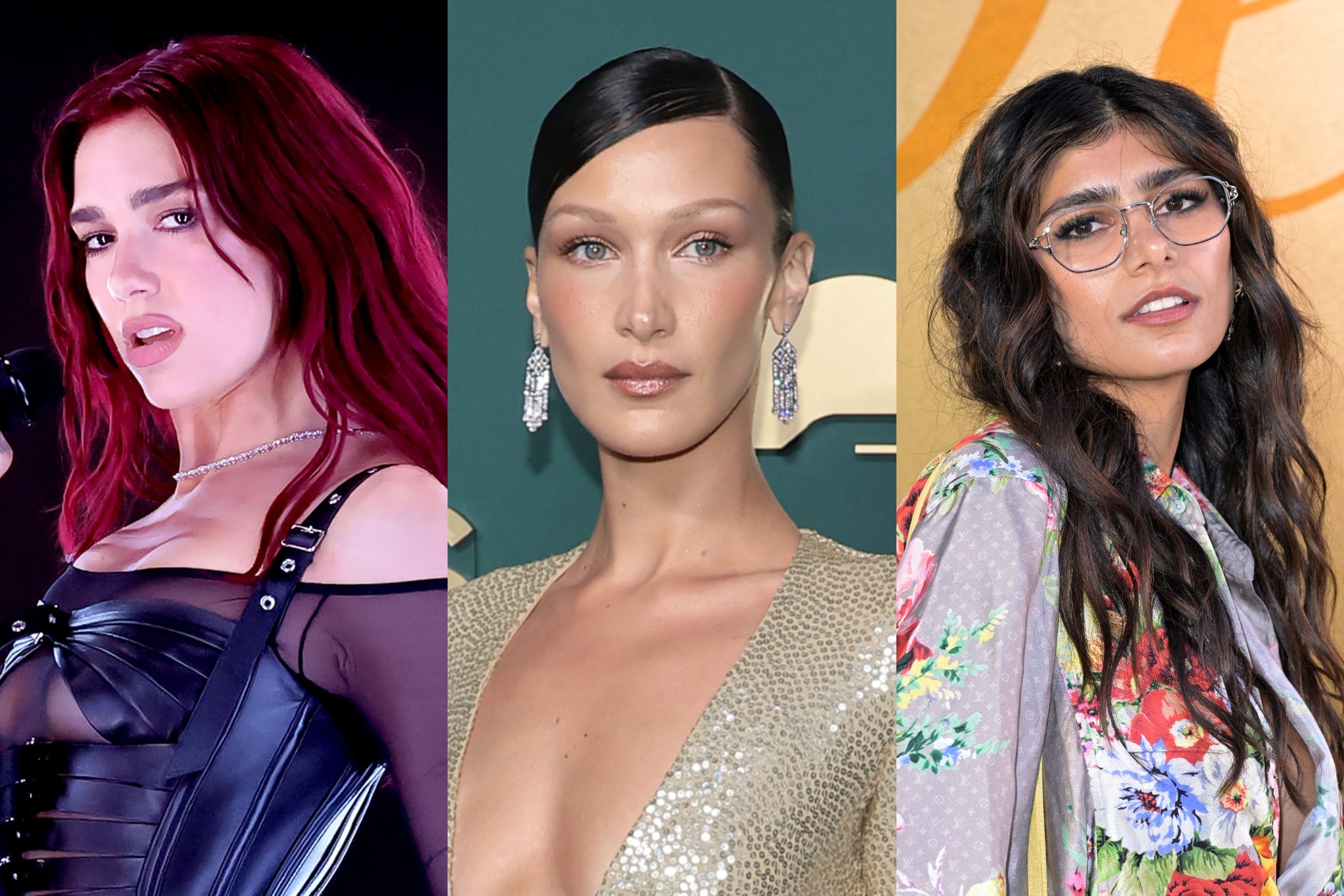 Dua Lipa, Bella Hadid and Mia Khalifa are all called to be killed by the IDF in the song