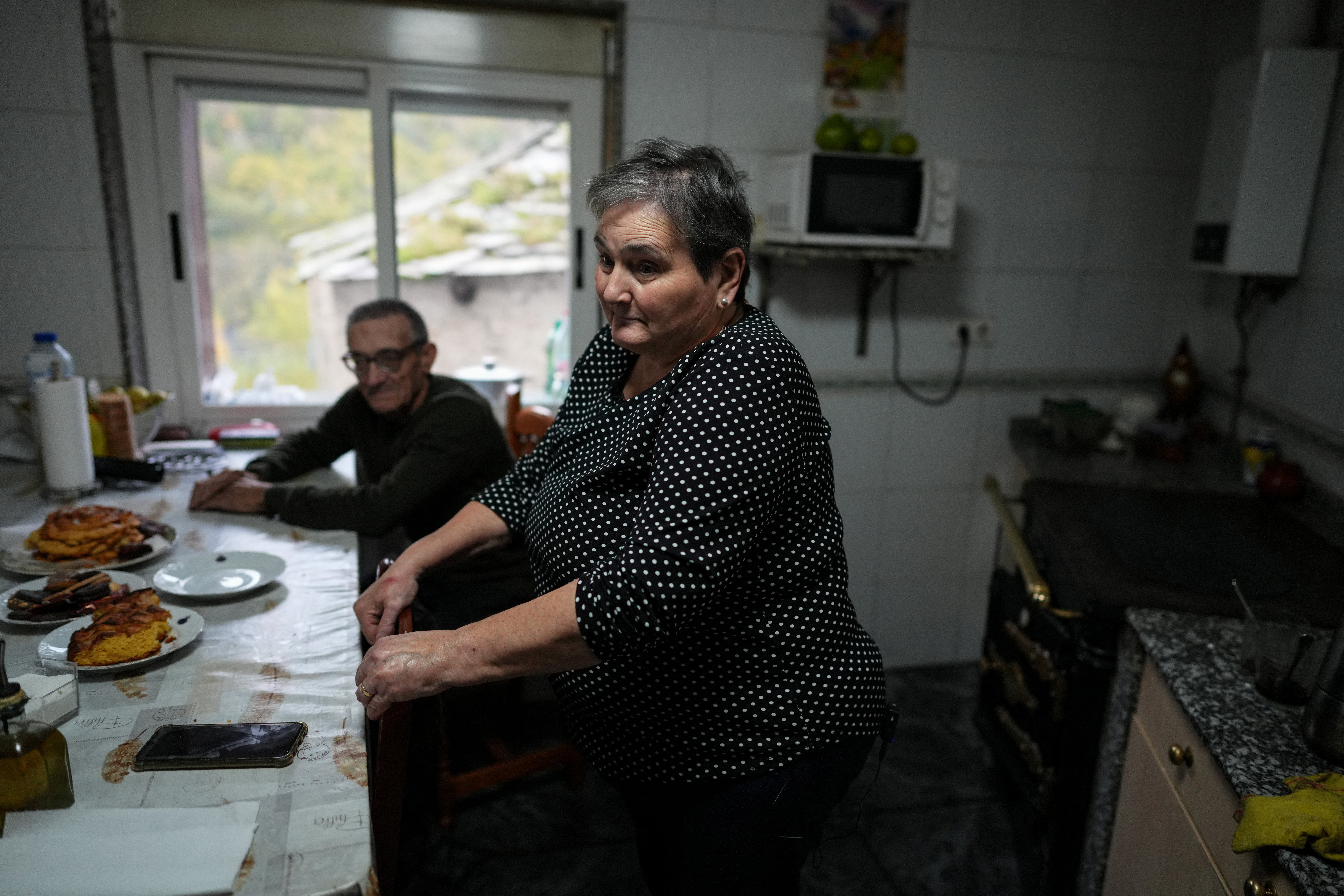 Angeles Orallo and her husband Valentin Ruiz Barreiro, who are struggling with the rising bear population, at their home in Villarino