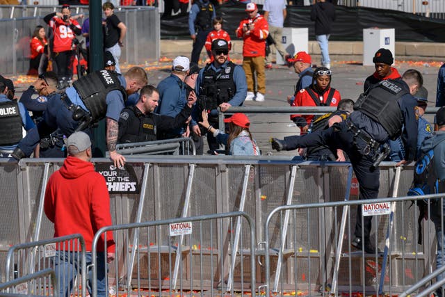 <p>23 people were injured at the Kansas City Chiefs Super Bowl parade on Wednesday </p>