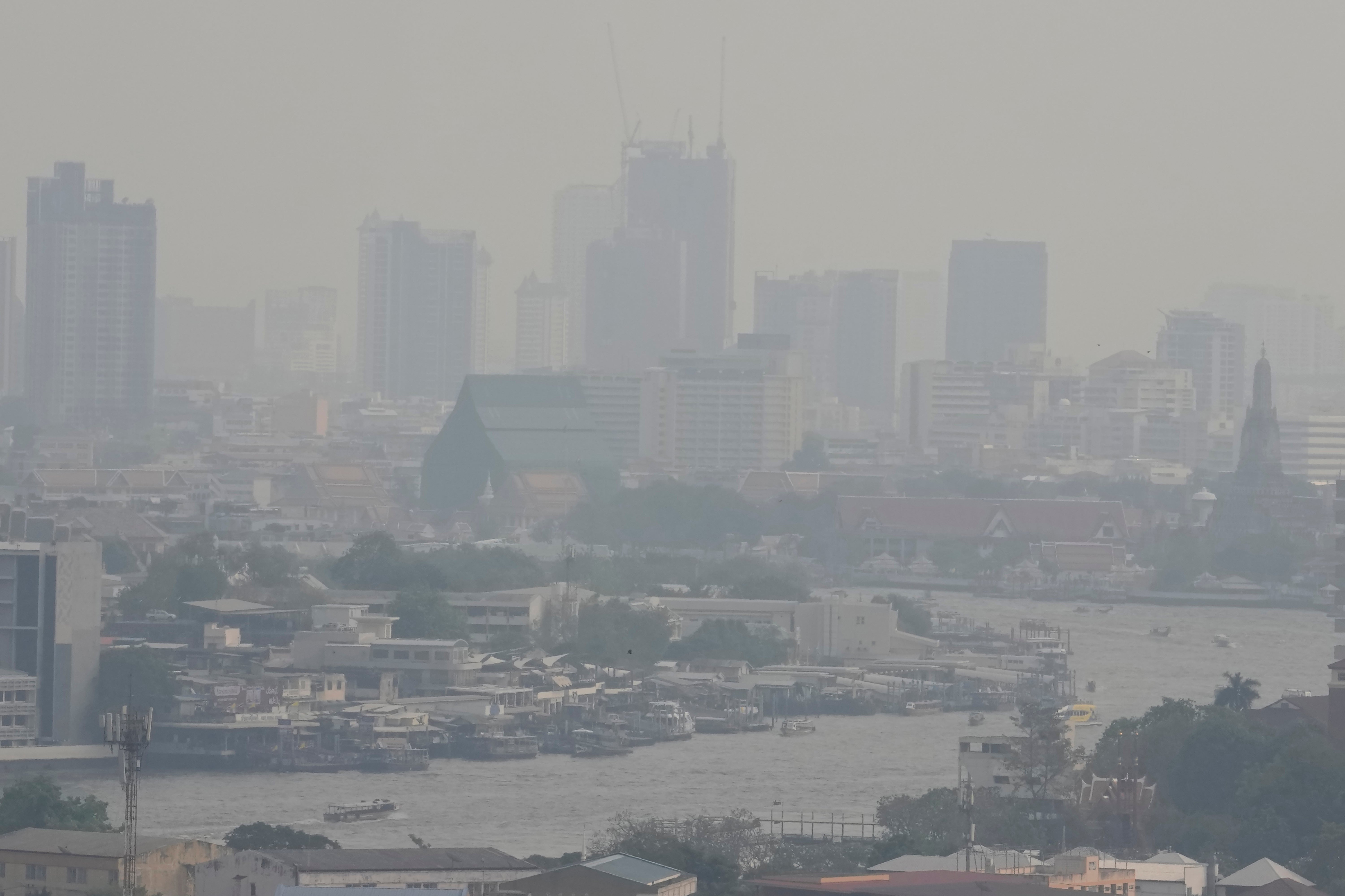 A thick layer of smog in Bangkok