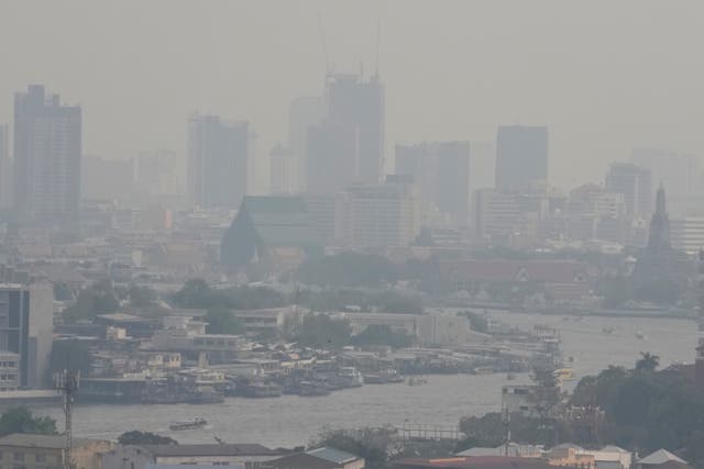<p>A thick layer of smog in Bangkok </p>