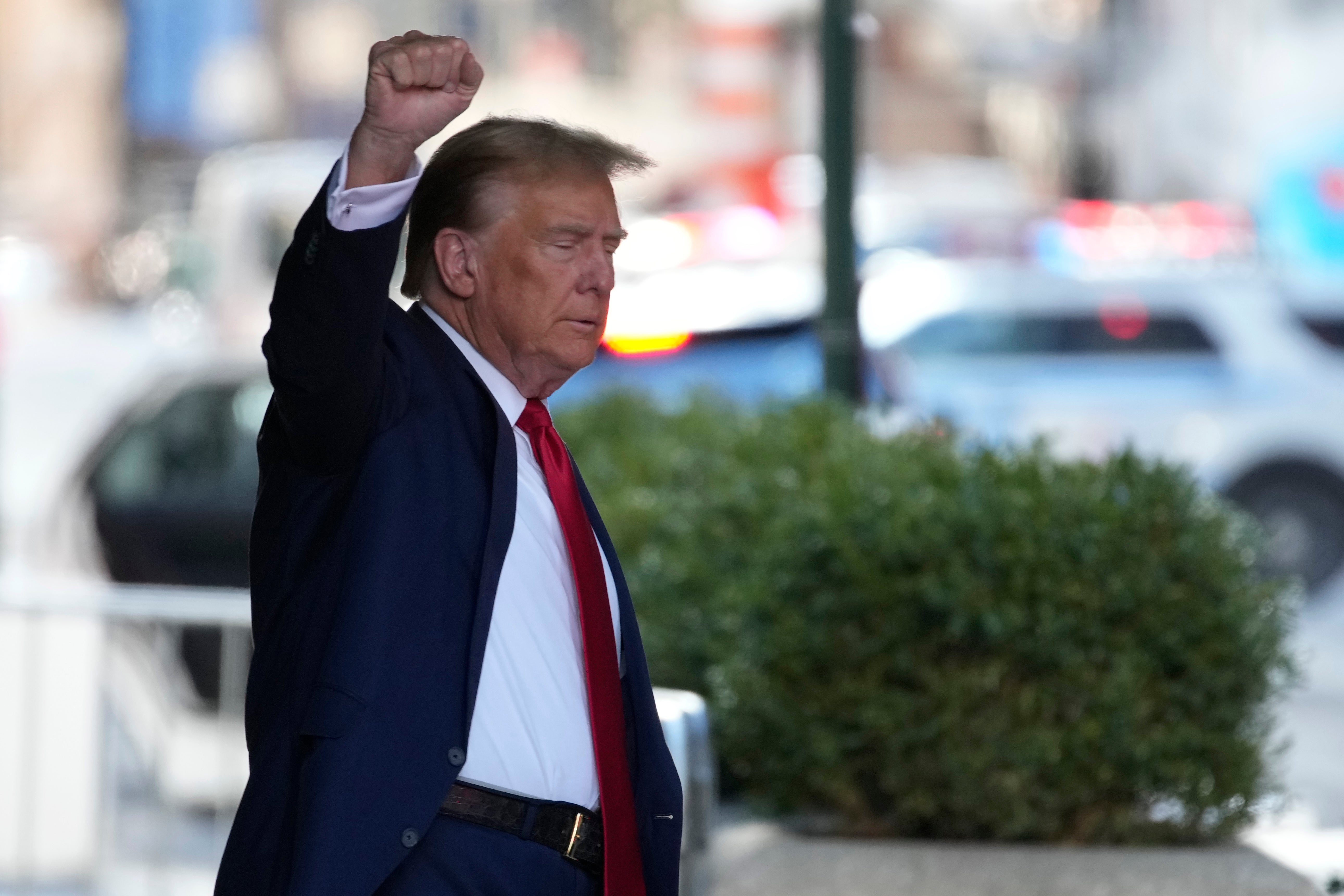 <p>Former President Donald Trump leaves Trump Tower in New York on Thursday, Feb. 15, 2024</p>