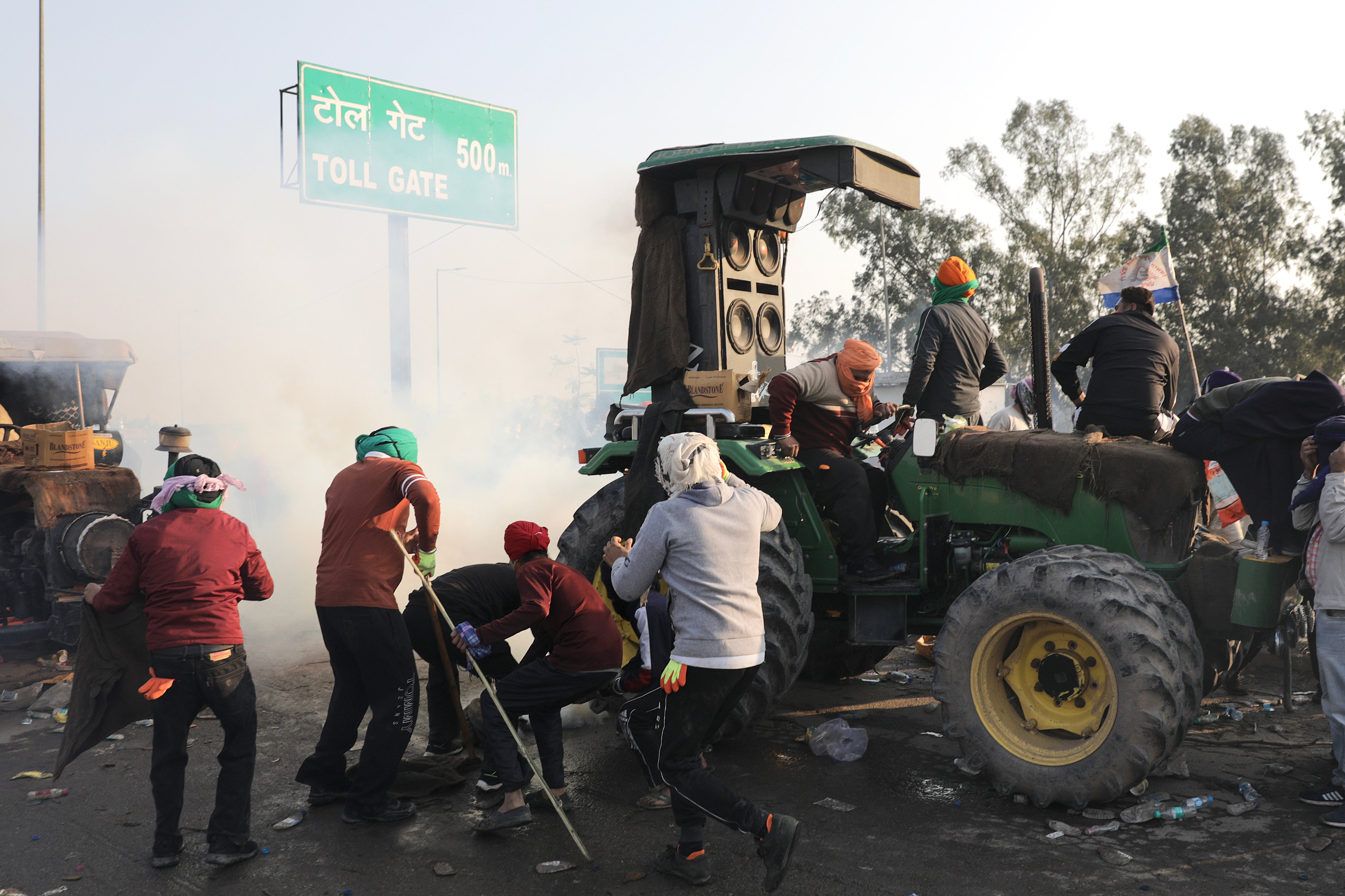 Indian farmers continue to protest at Shambhu Haryana-Punjab border point