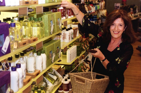 Anita Roddick in The Body Shop