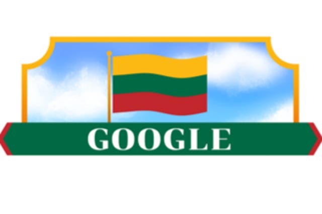 <p>16th February’s Google Doodle celebrates Lithuania’s National Day </p>