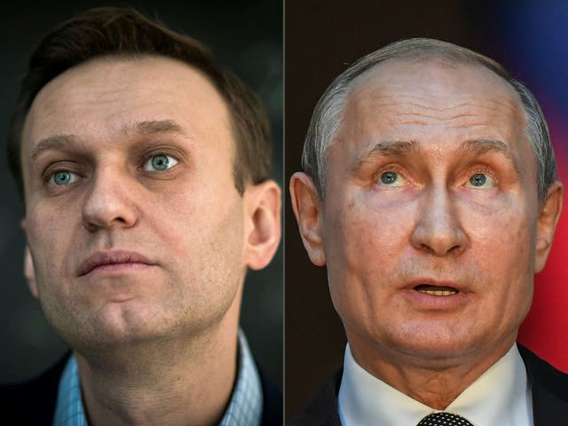 <p>Navalny and Putin </p>