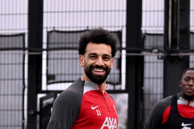 <p>Mohamed Salah returned to Liverpool training this week</p>