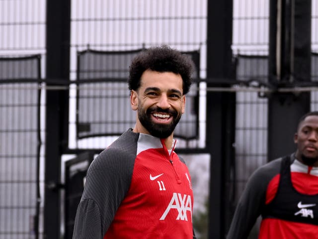 <p>Mohamed Salah returned to Liverpool training this week</p>