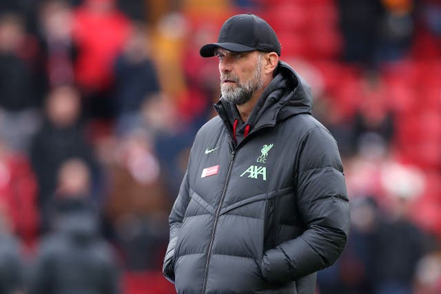 Jurgen Klopp has rejected suggestions he has rushed back players in recent weeks (Tim Markland/PA)