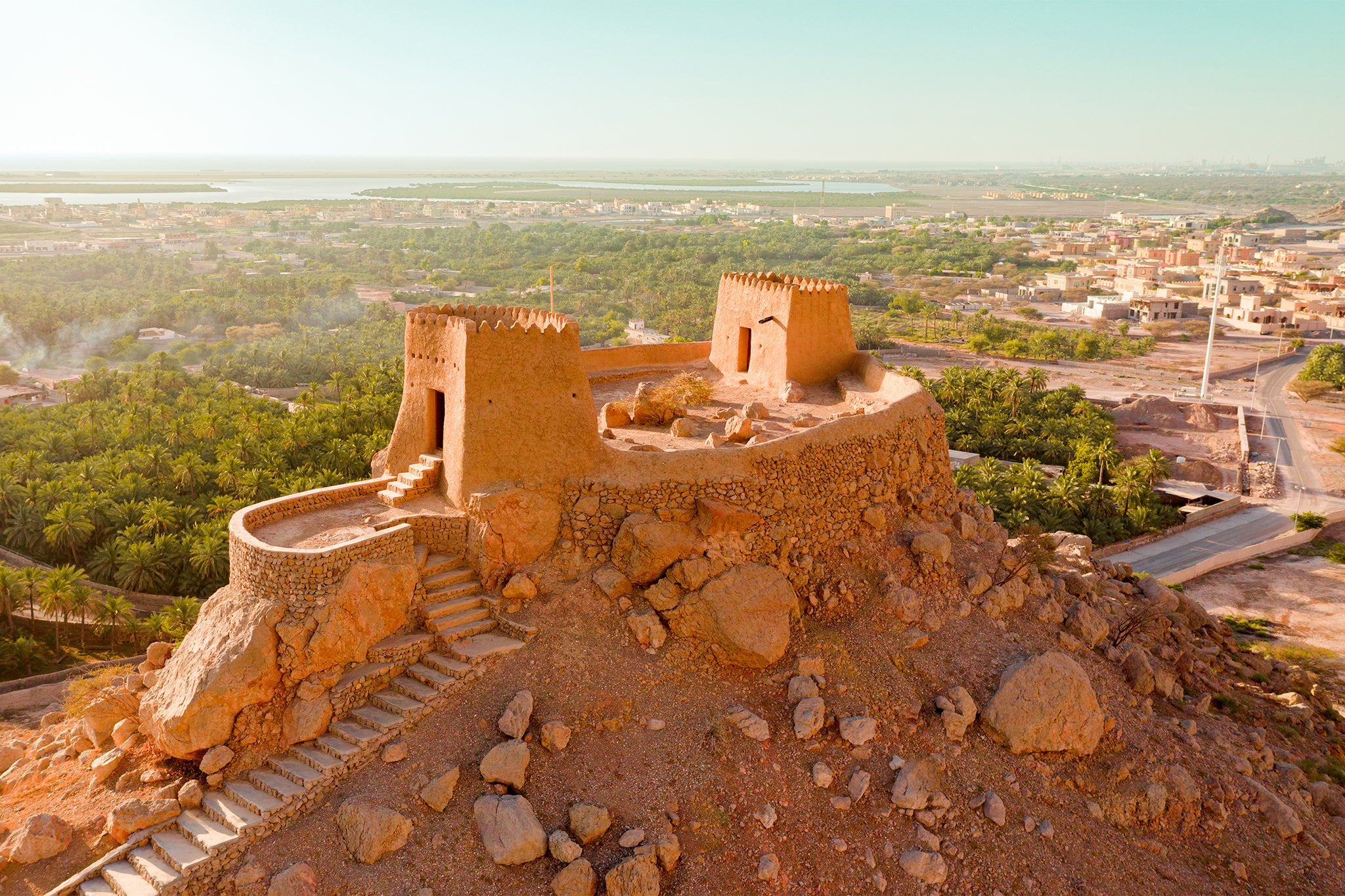 Dhayah Fort offers panoramic views from the mountains to the ocean