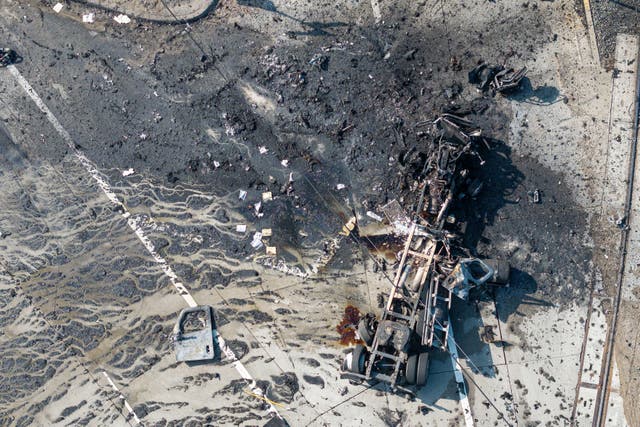 APTOPIX Los Angeles Truck Explosion