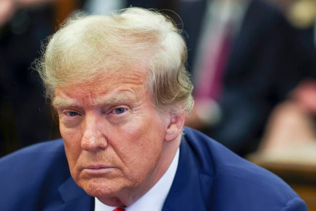 <p>FILE - Former President Donald Trump attends the closing arguments in the Trump Organization civil fraud trial at New York State Supreme Court in the Manhattan borough of New York, 11 January 2024.  (Shannon Stapleton/Pool Photo via AP, File)</p>