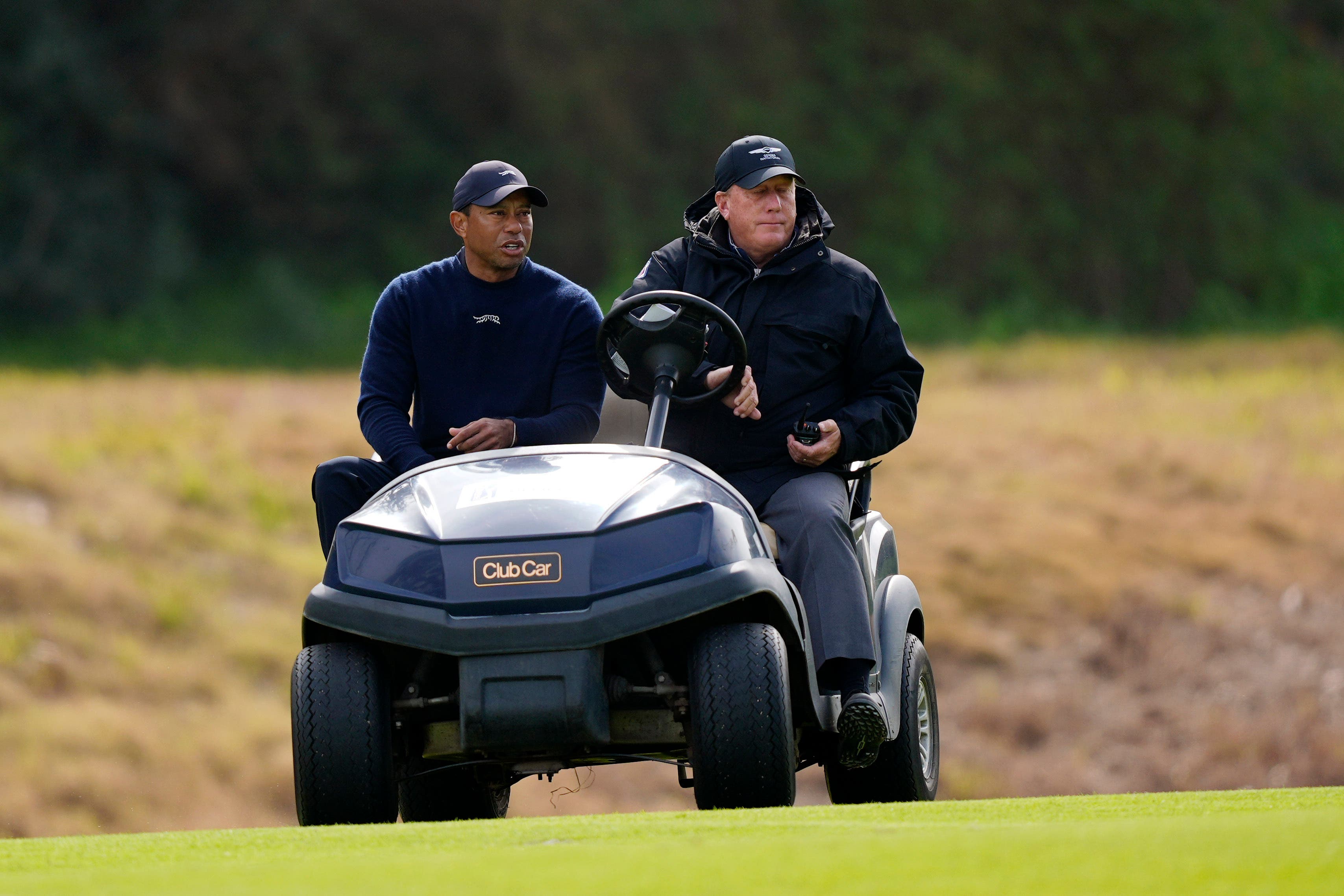 <p>Tiger Woods could not complete his second round (Ryan Sun/AP)</p>