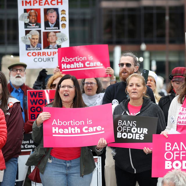 <p>Supporters of the Ohio abortion rights ballot measure rally in 2023 ahead of the vote </p>