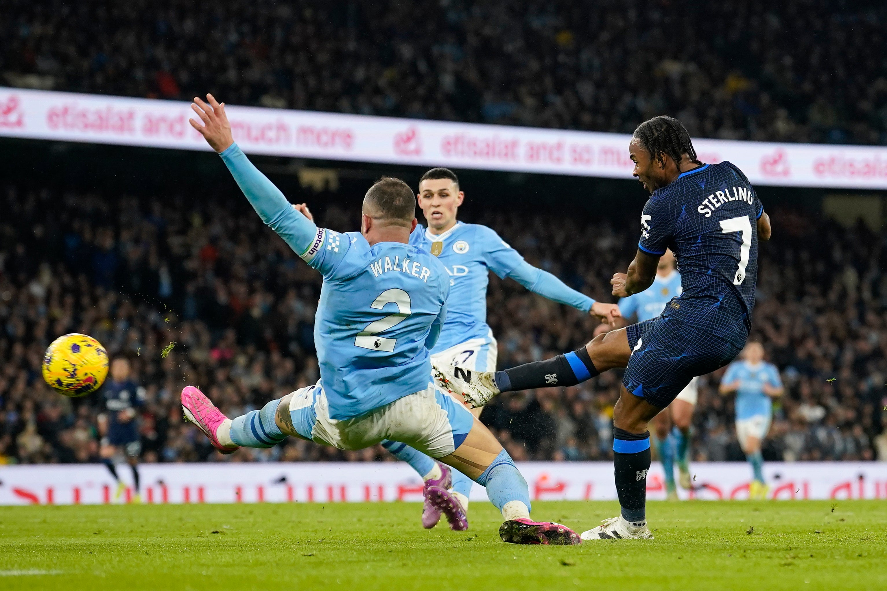 Raheem Sterling opened the scoring with a calm finish against his former club