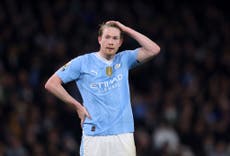 Kevin De Bruyne’s new role exposes cracks in Manchester City’s midfield
