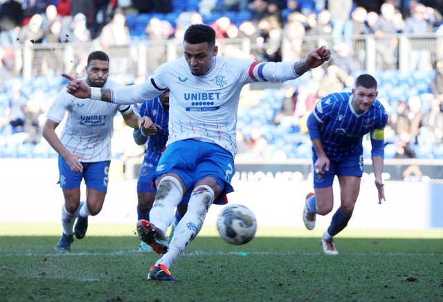 <p>Captain James Tavernier scored twice from the penalty spot </p>