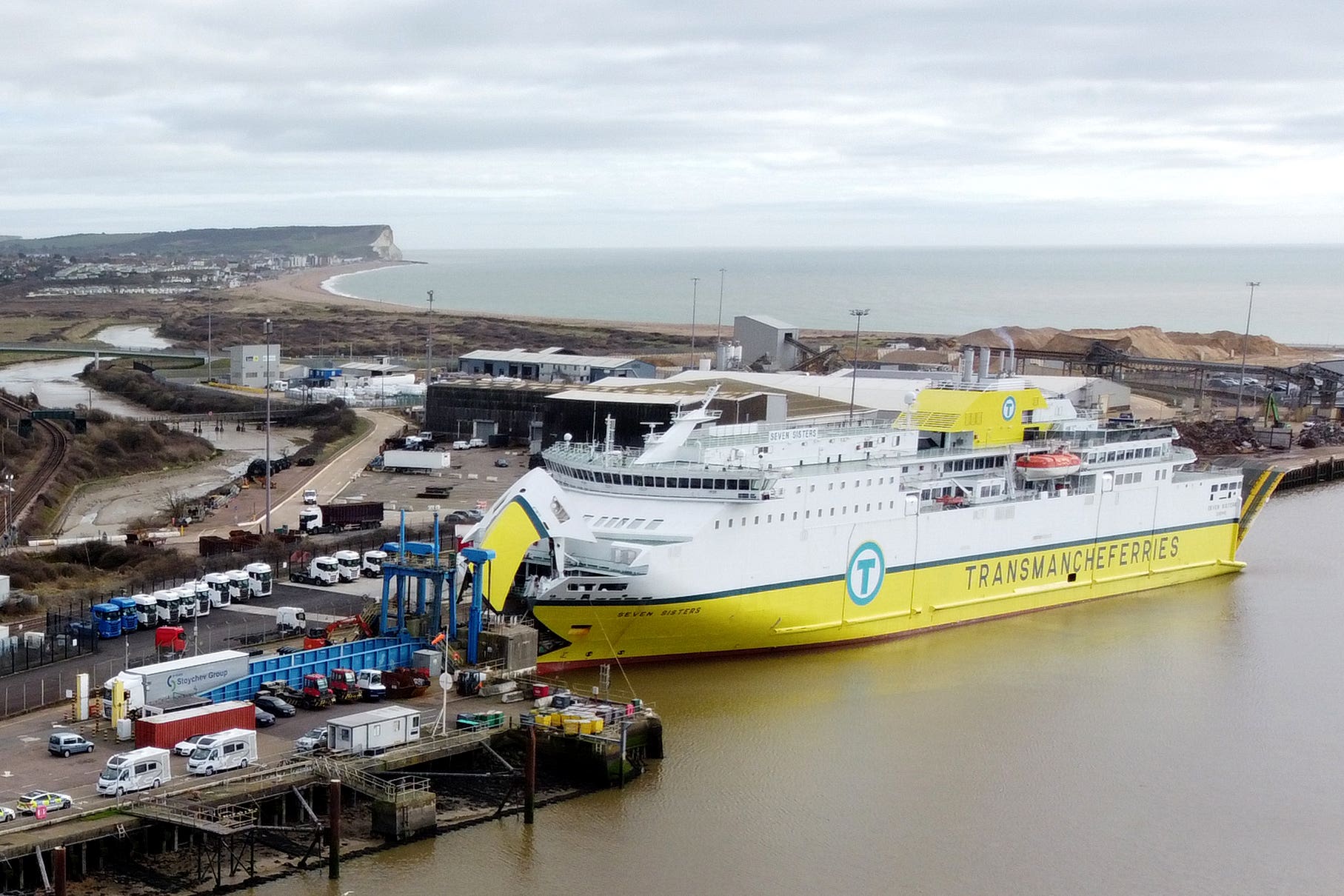 Ferry operator DFDS said migrants were found on board the Seven Sisters on Friday (Gareth Fuller/PA)