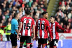 Mason Holgate sees red for horror tackle as Sheffield United thrashed by Brighton