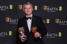 Oppenheimer dominates at the Baftas – as Christopher Nolan takes home first-ever prize