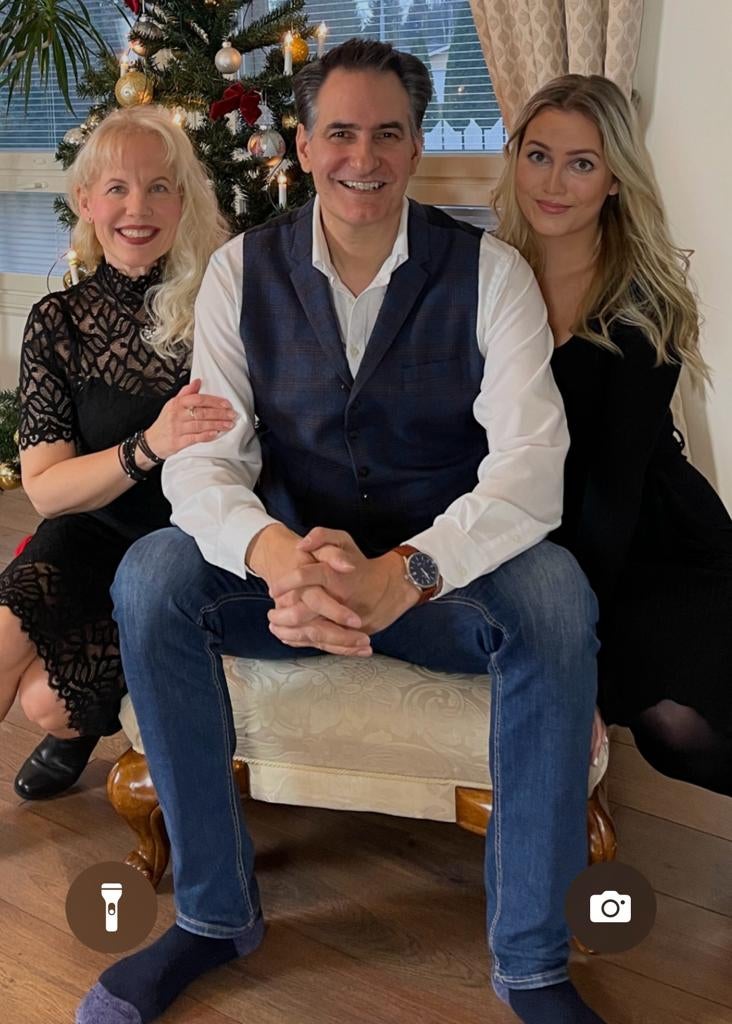 Peter with his wife Anu and daughter Emily (Collect/PA Real Life)