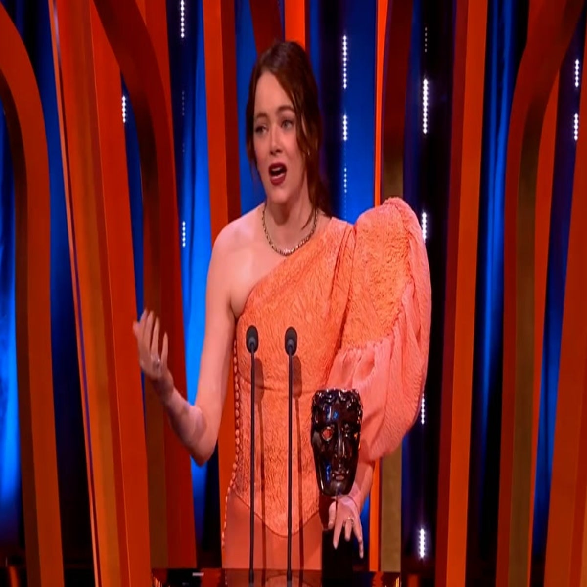 Emma Stone Talks 'Poor Things' 'Punch That Baby' Line at BAFTAs