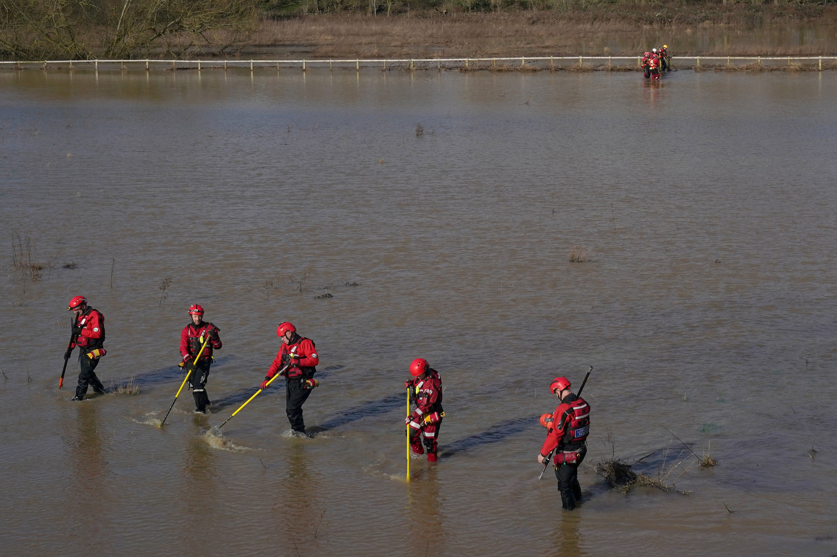 His father was hospitalised after entering the water to try and save him