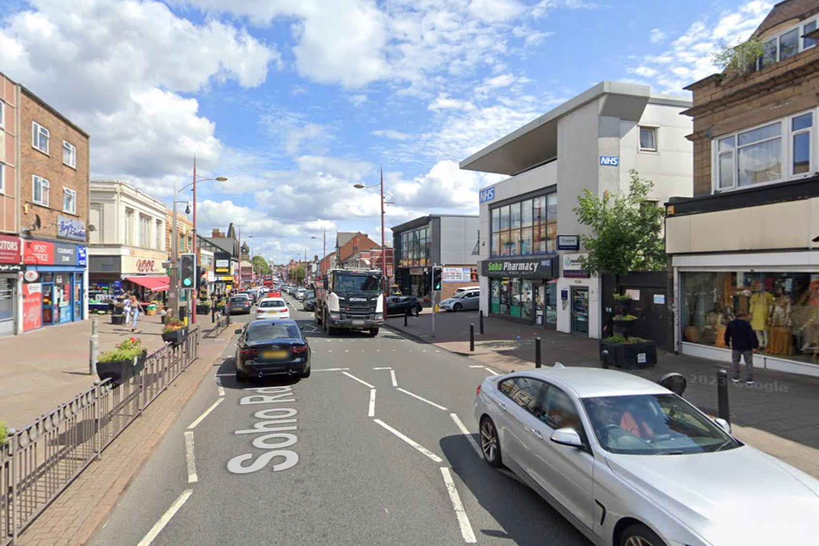The incident occurred on Sunday evening on Soho Road in Birmingham