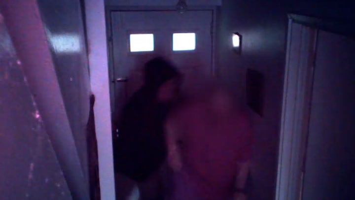 <p>Moment elderly man attacked in own home by masked burglar caught on CCTV.</p>