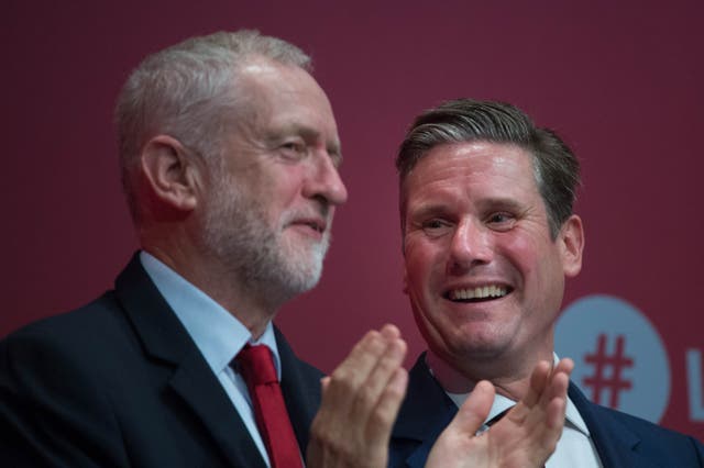 <p>Jeremy Corbyn and Keir Starmer in happier days </p>