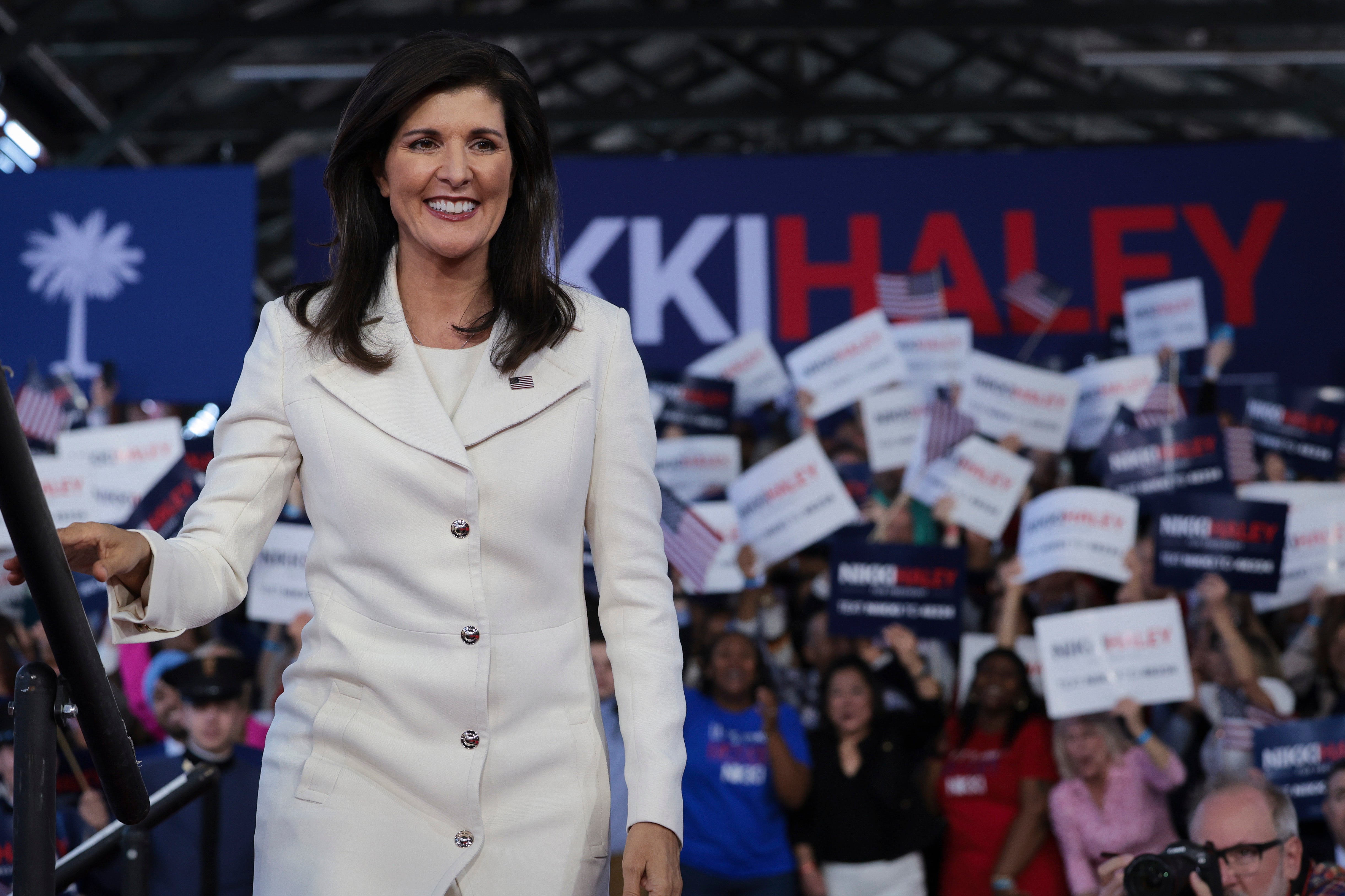 Nikki Haley held her first campaign event on 15 February 2023, a day after she announced her candidacy