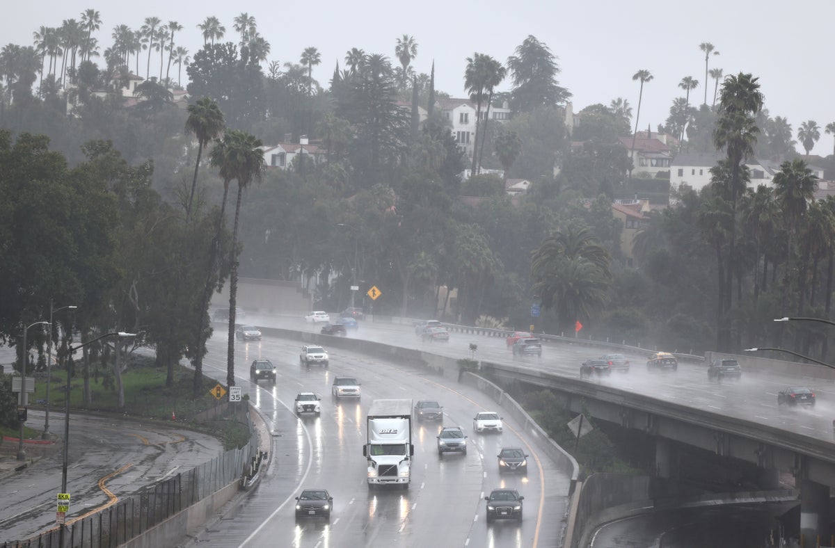 California battered by mudslides and flooding during three-day storm