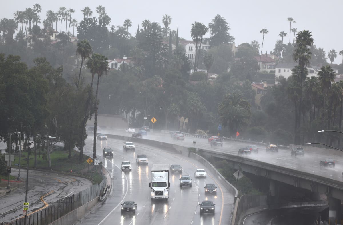 California has been hit by another storm as the state battles flooding and mudslides