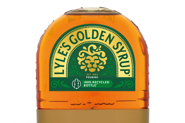 The new Lyle’s Golden Syrup packaging. (Tate and Lyle/PA)